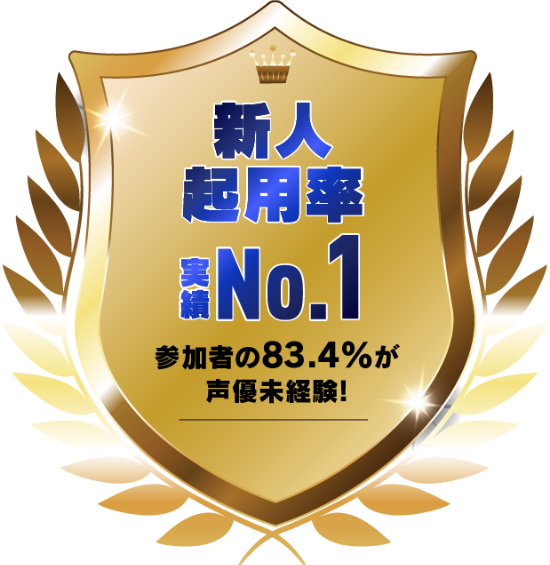 新人起用率実績ナンバーワン　参加者の83.4％が声優未経験！